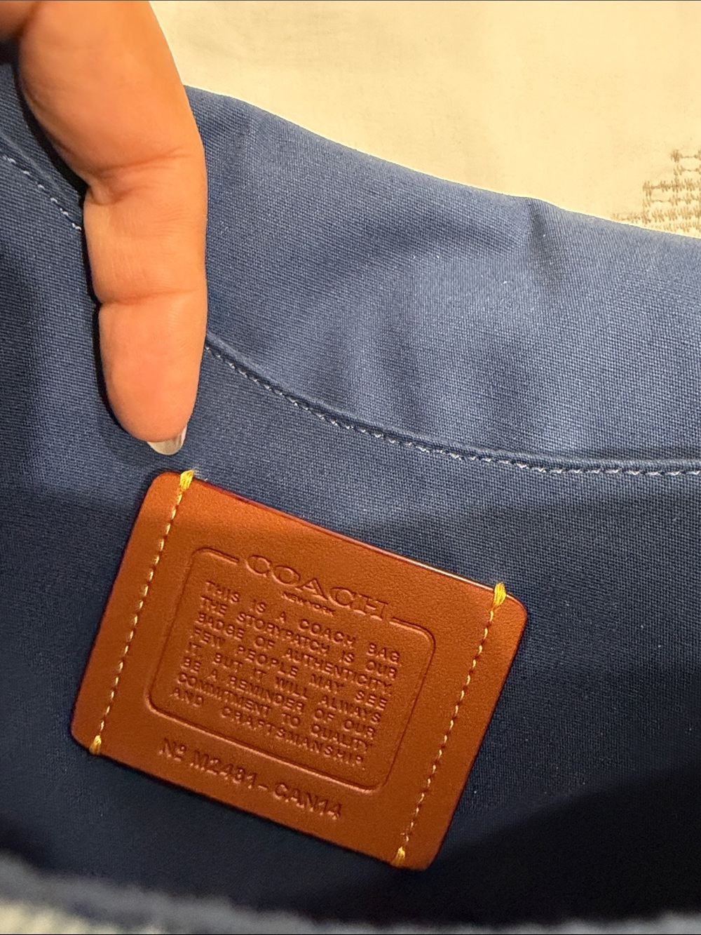 Coach Chain Tabby Small Denim Shoulder Bag - Picture 8 of 9